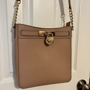 Michael Kors blush pink crossbody messenger bag